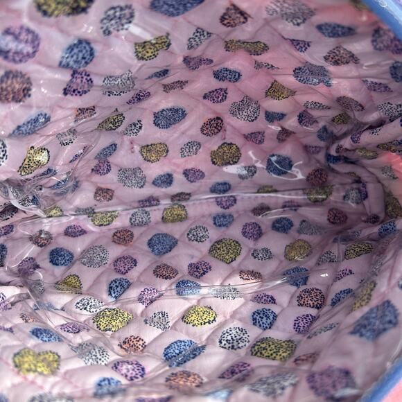 Vera Bradley Tropics Plaid Candy Colors Small Tote & Cosmetic Bag (3A- DM) - Picture 8 of 11